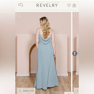 Revelry Nadia Chiffon bridesmaid dress in Light Blue (936)